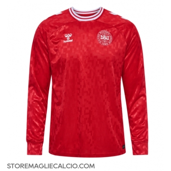 Danimarca Maglia Gara Casa Repliche Europei 2024 Maniche Lunghe